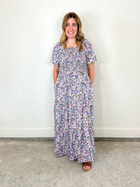 Violet Floral Maxi Dress