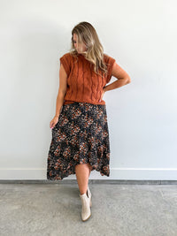 Hi/Low Floral Skirt