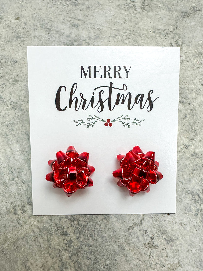 Present Bow Earrings