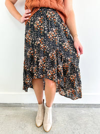 Hi/Low Floral Skirt