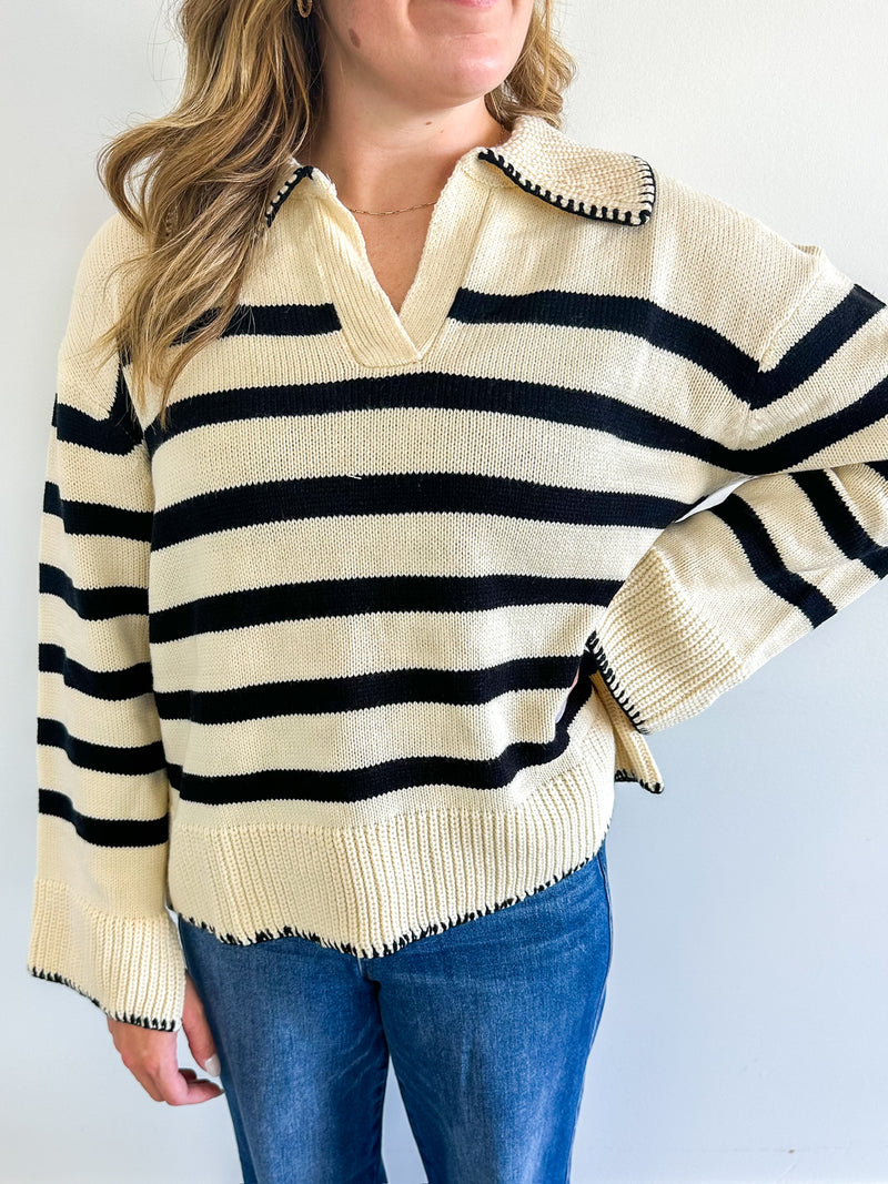 Preppy Collared Sweater