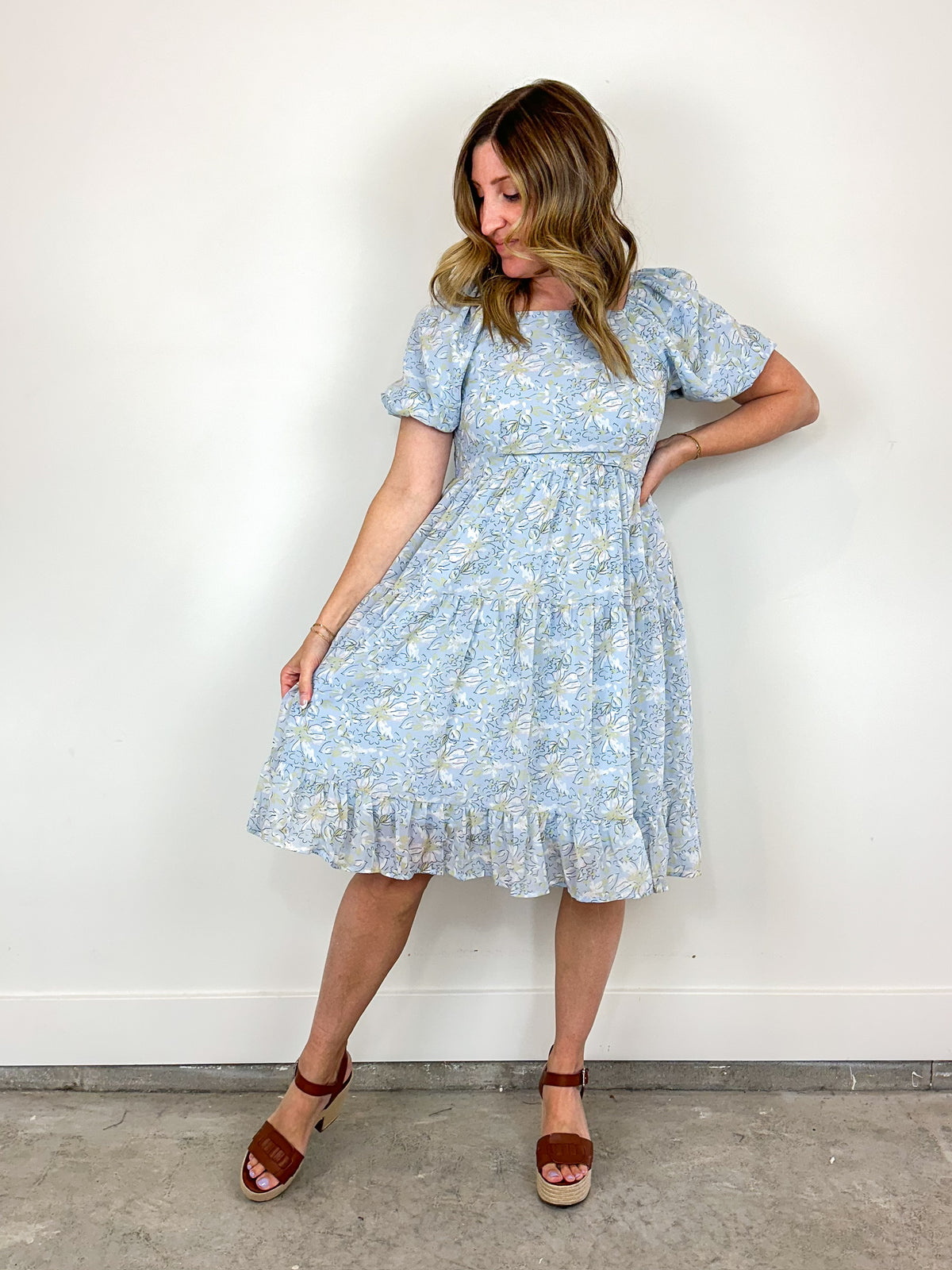 May Flowers Light Blue Dress