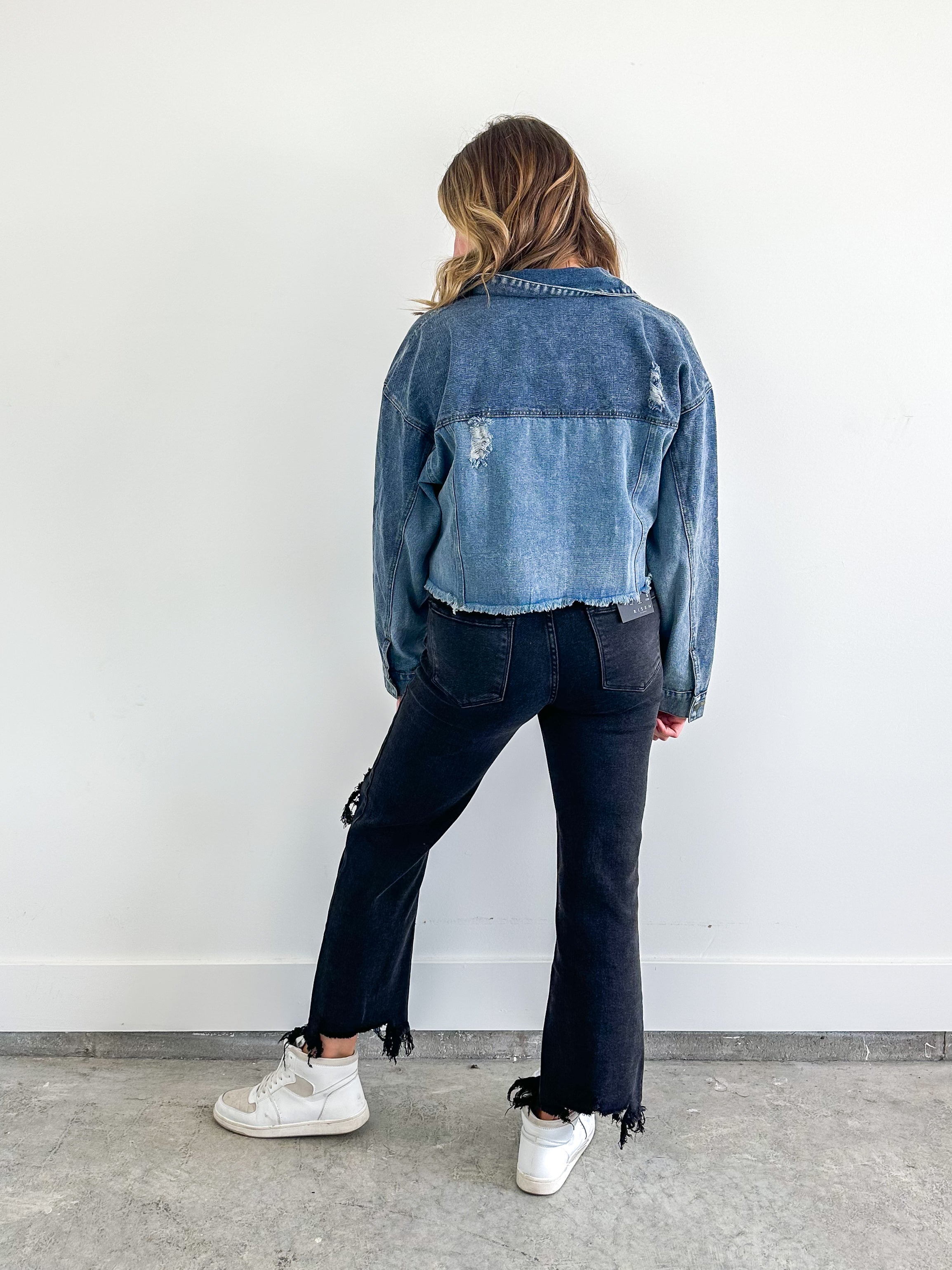 DIY Two Toned Denim Blazer Upcycle - YouTube