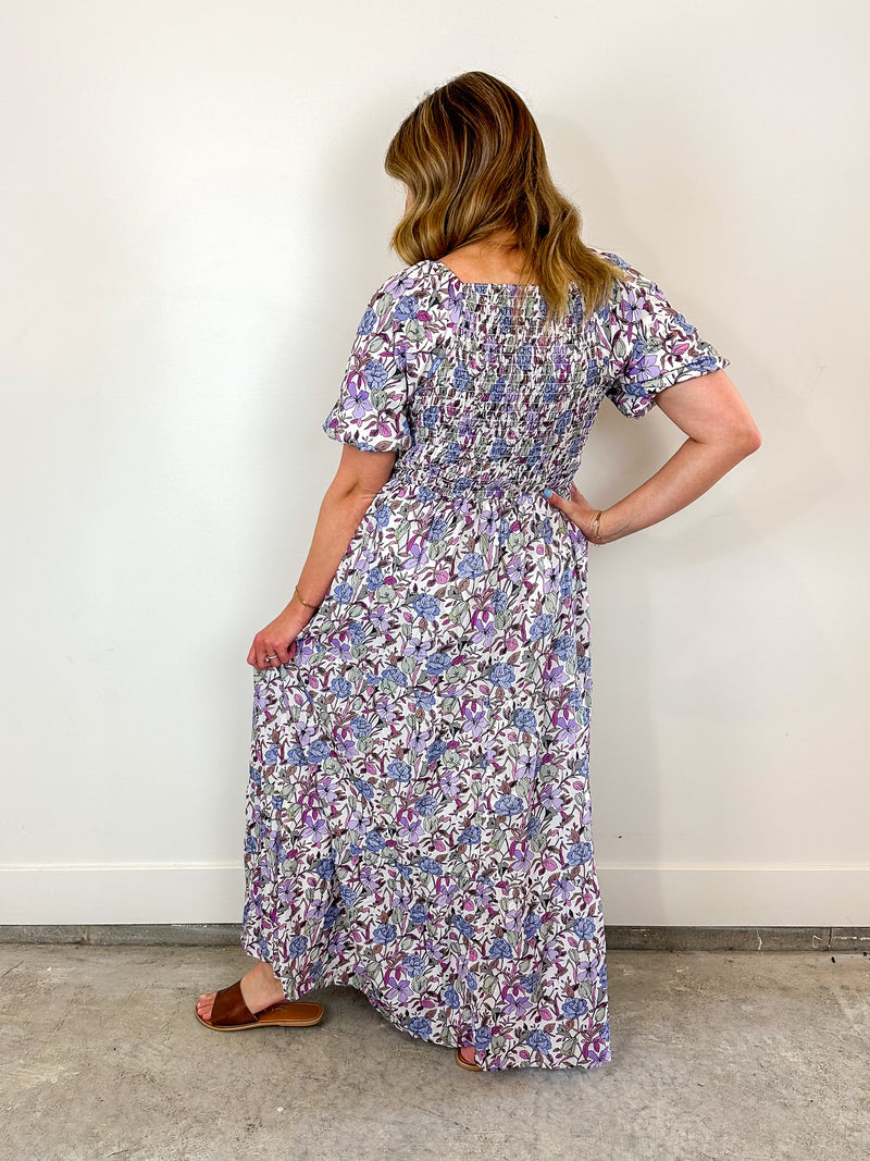 Violet Floral Maxi Dress