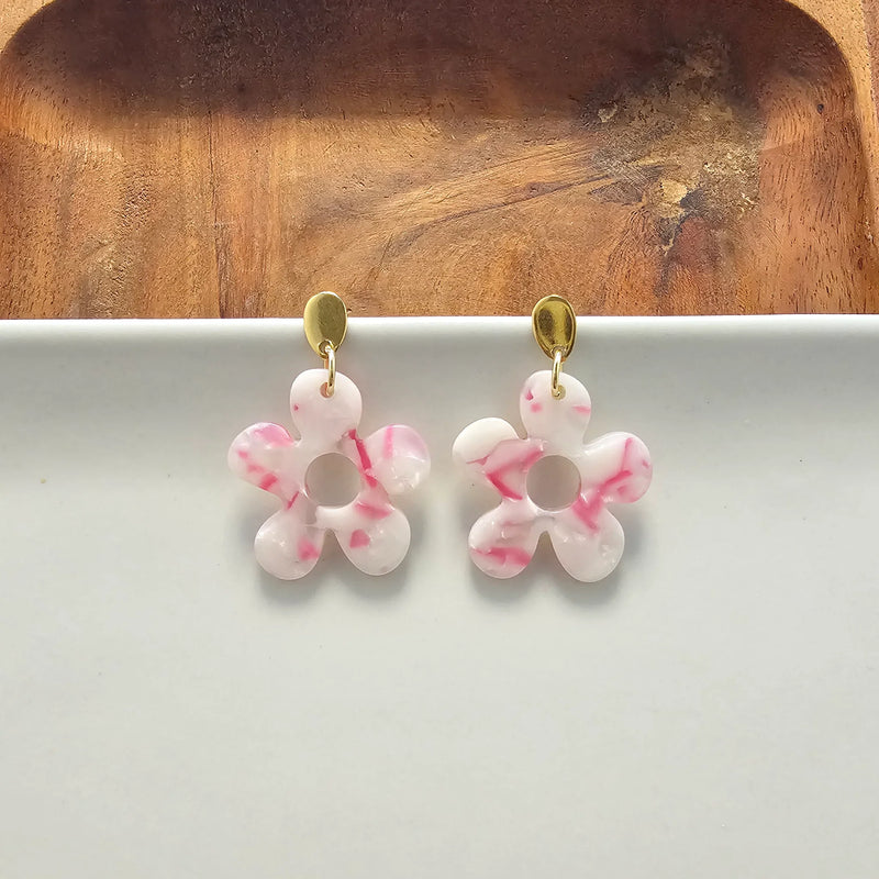 Daisy Earrings - Cherry Blossom