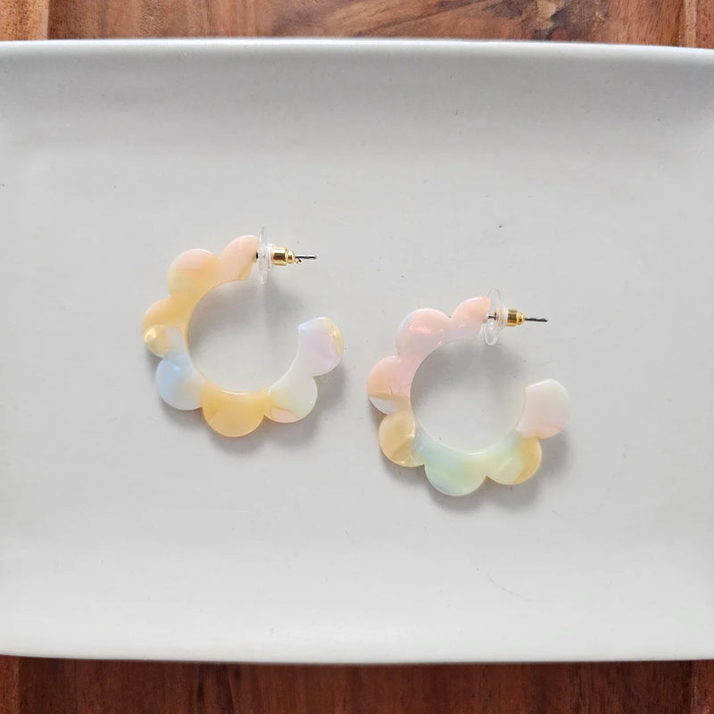 Flora Hoops- Pastel Rainbow