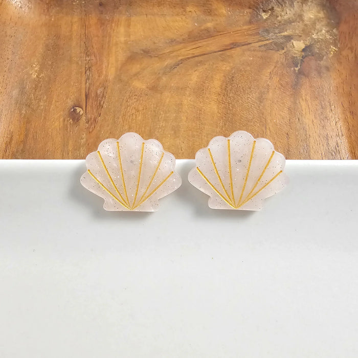 Seashell Studs - Pink Pearl