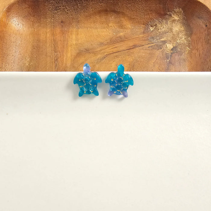 Sea Turtle Studs - Sea Green