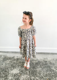 Memories Black and White Floral Dress (Youth)