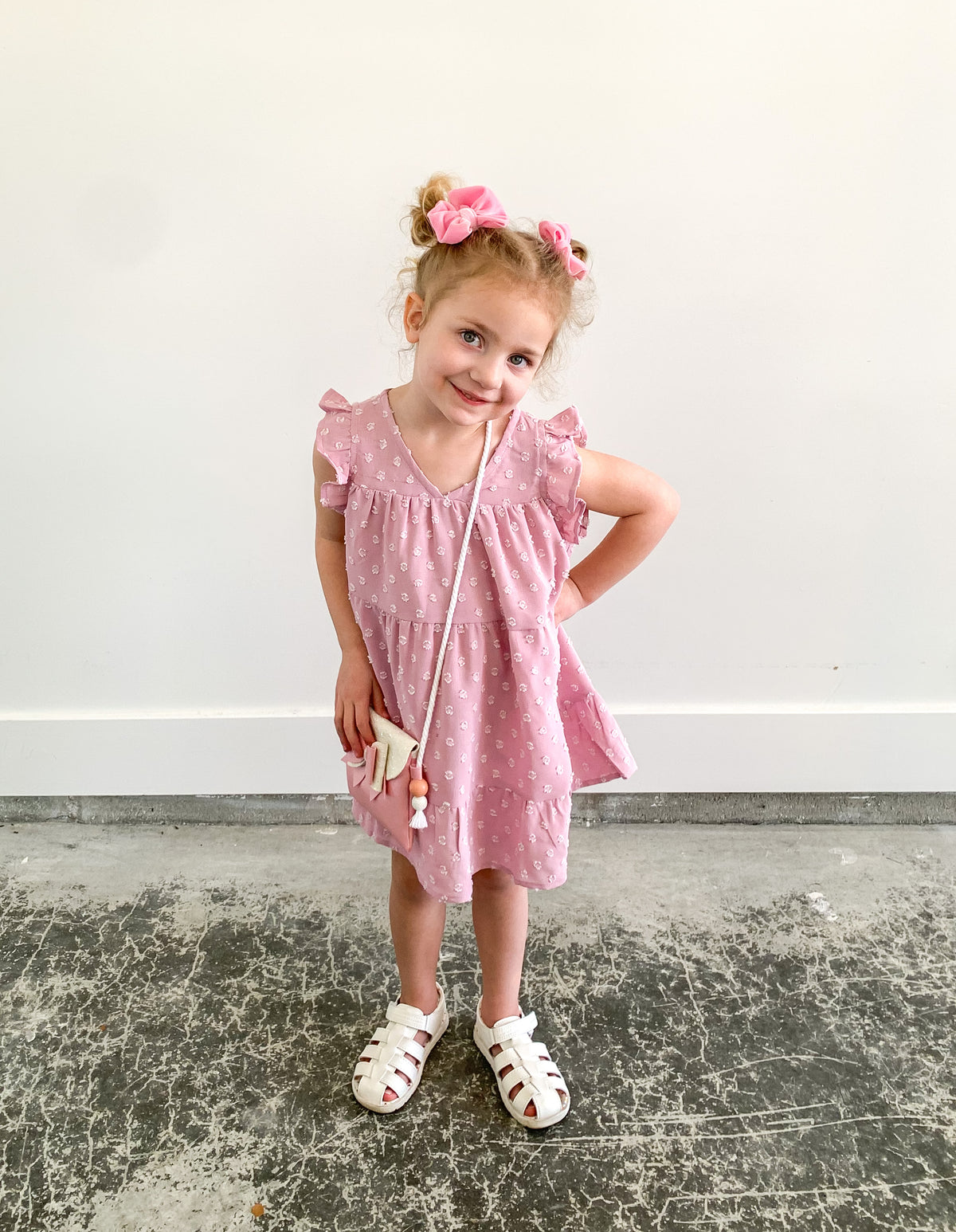 Pretty in Pink Swiss Dot Dress (Youth)